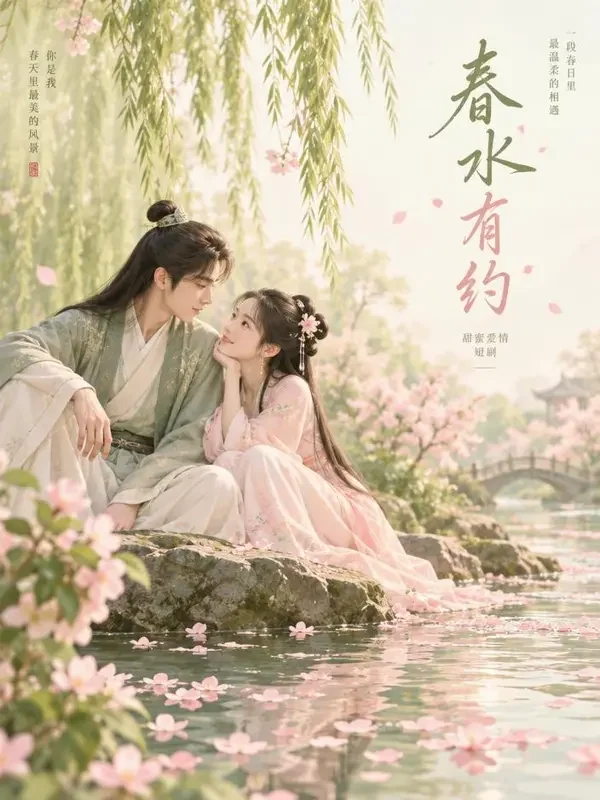 短剧《闪婚后，冷面总裁把我宠上天》竖版封面，题材：甜宠